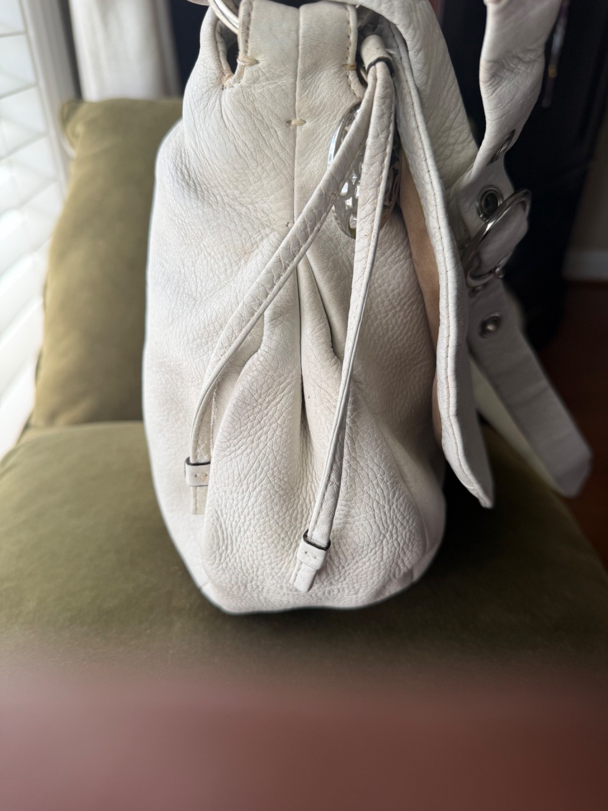 Coach White Soft Leather Saddle Bag Purse 13648 Y2K Quiet Luxury Classic Capsule