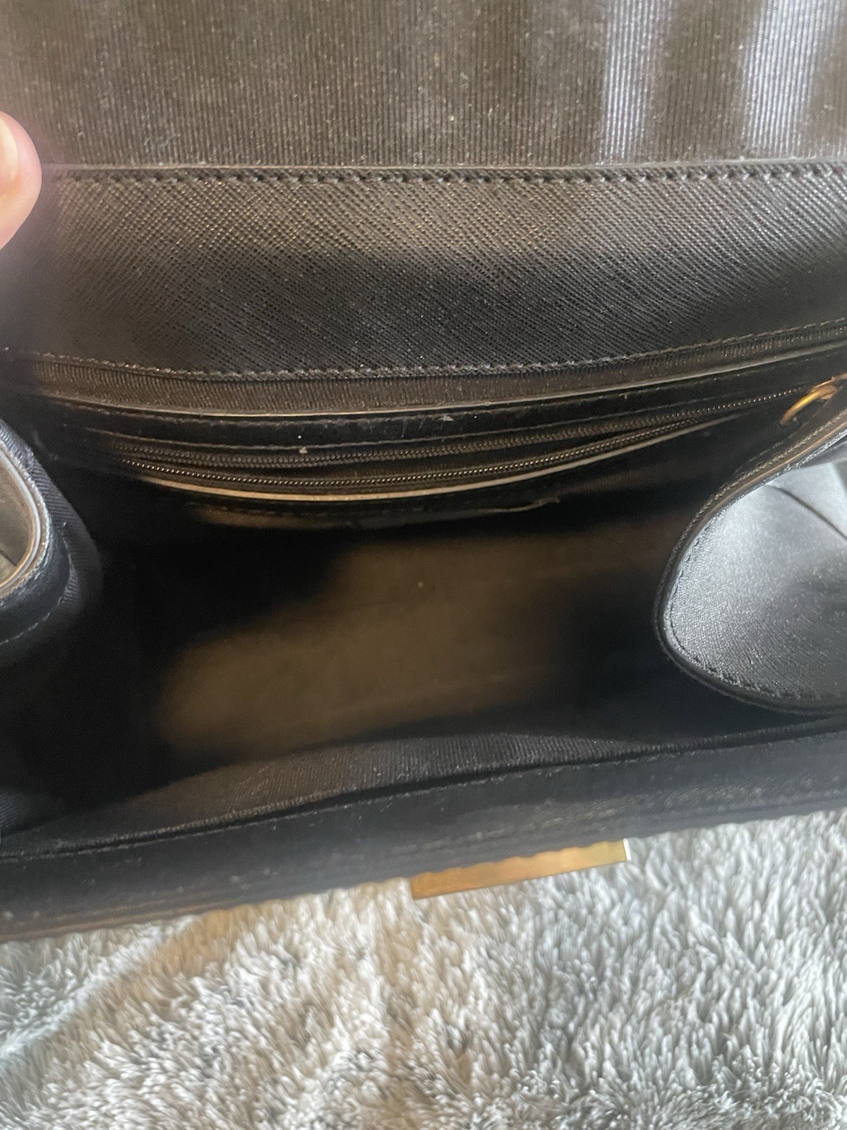 Zac Posen Eartha Iconic Top Handle Satchel Black Leather Women’s Magnetic Clasp