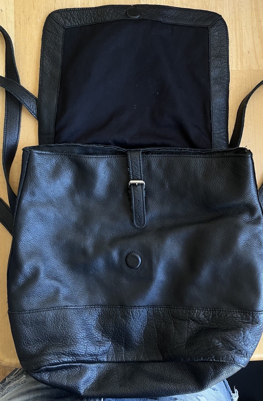 $446 CLYDE New York Handmade Luxury Large Calfskin Black ROOM BACKPACK Bag EUC!