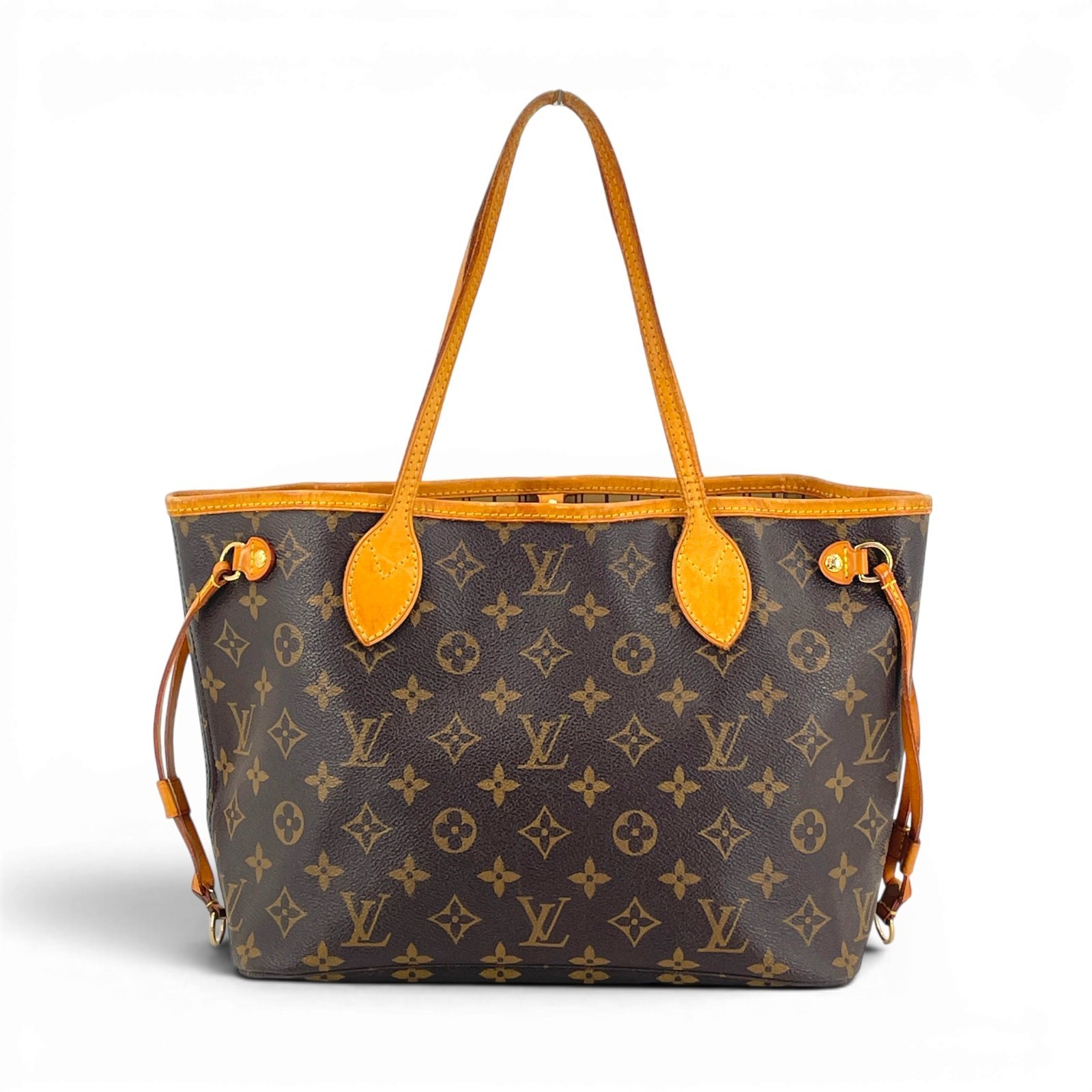 LOUIS VUITTON Neverfull PM Monogram Canvas Brown Tote Shoulder Tote Bag M40155