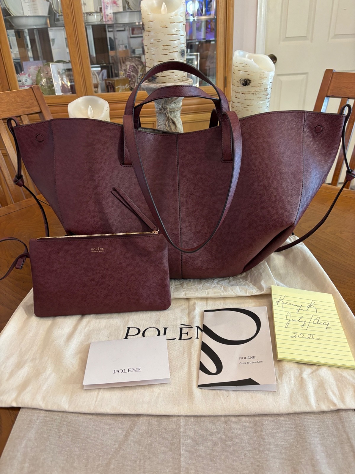 Polene Paris Cyme Black Cherry Large