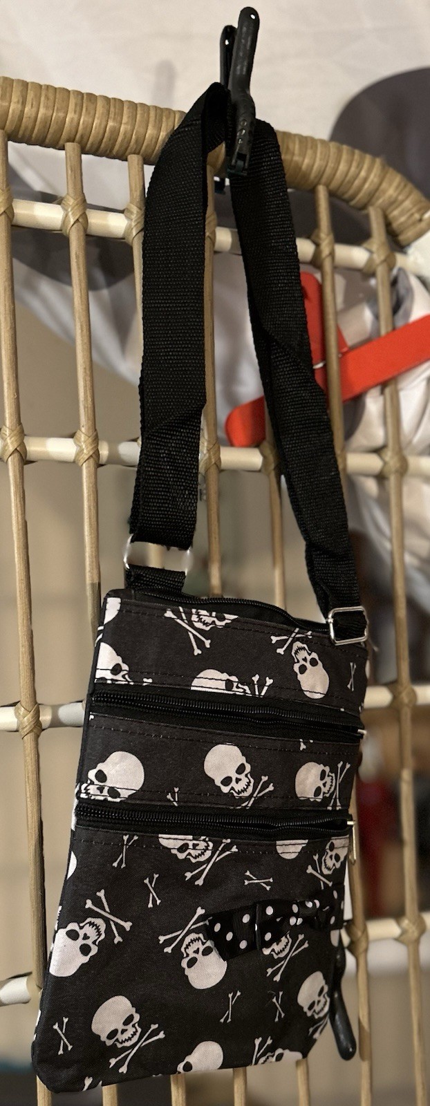 Stars With Bow Crossbody Bag Purse Handbag Triple Zippered Custom Fabric