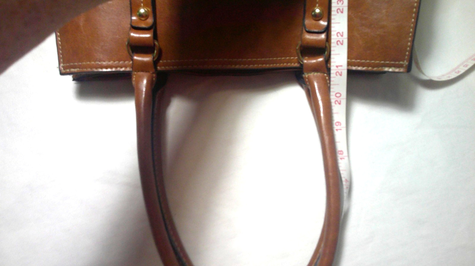 Designer Handbag Brown Faux Leather Leopard Material Lining Brass Hardware