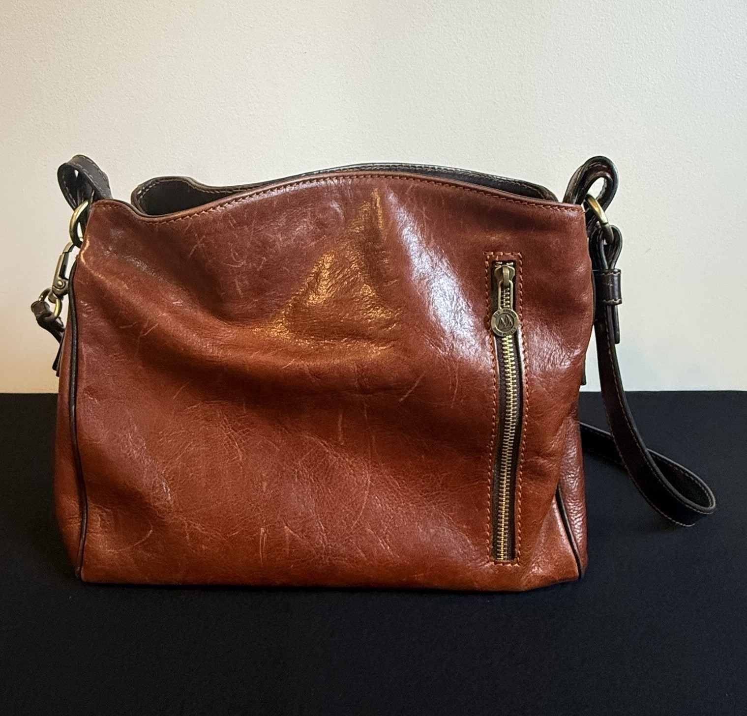 D&D Firenze Italian Leather Shoulder Bag – Vera Pelle