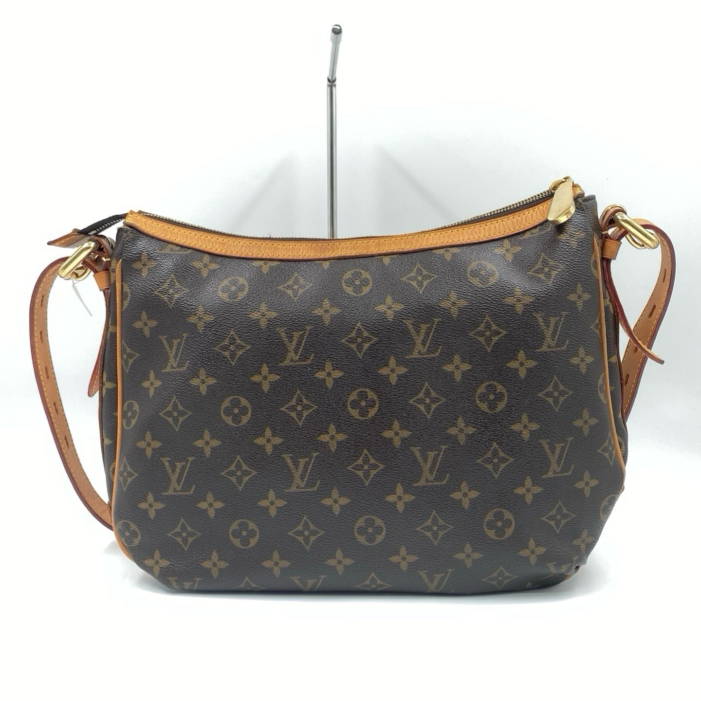 LOUIS VUITTON Tolum GM Shoulder Crossbody Bag Brown Leather Monogram LV 051202
