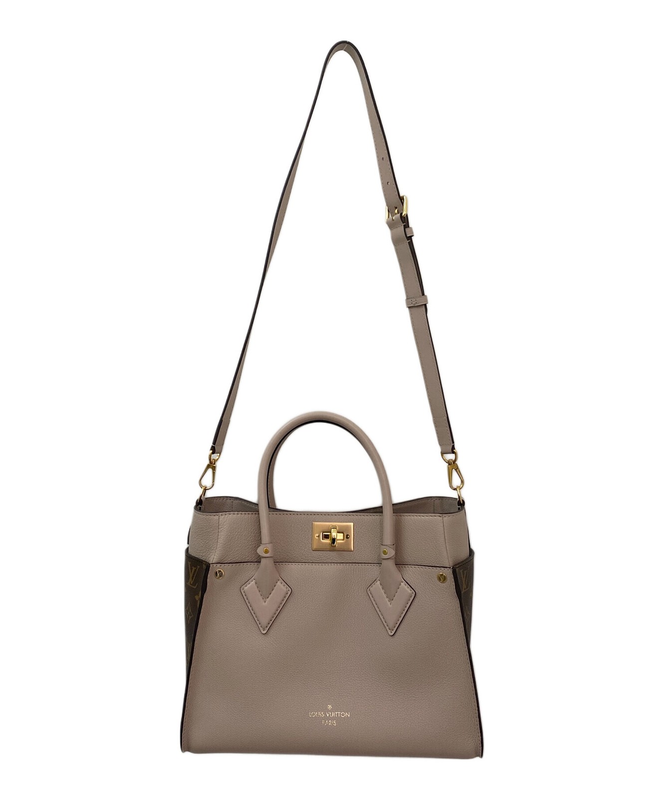 Louis Vuitton 2-Way MM M58485 Coated Canvas Beige Tote Bag #TFB501