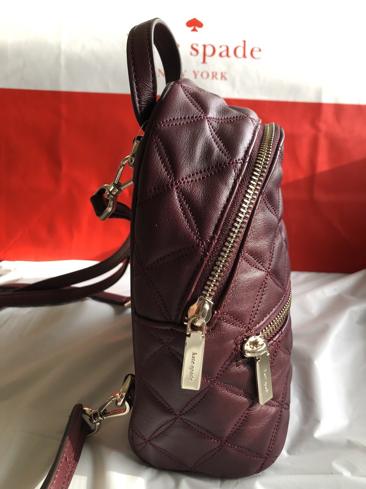 NWT Kate Spade Mini Convertible Backpack Crossbody Bag Natalia Cherry Wood