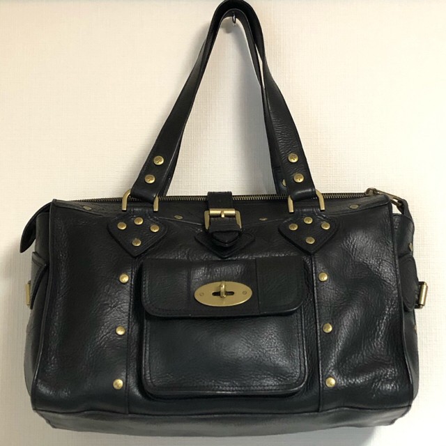Mulberry Handbag Leather Black Shoulder Bag H20 x W33 x D15 cm