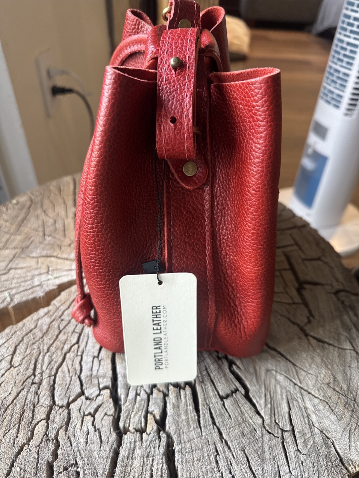 Portland Leather Goods Firefly Bucket NWT Small Chili Red $148 New!
