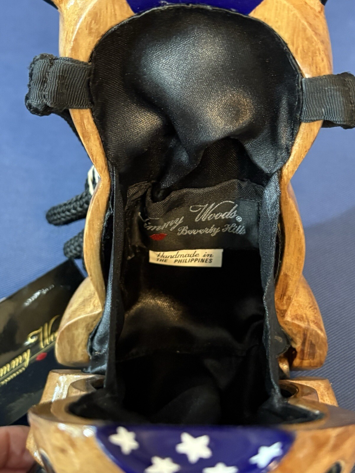 Original Design by Timmy Woods Beverly Hills Donkey Acacia Wood Shoulder Bag