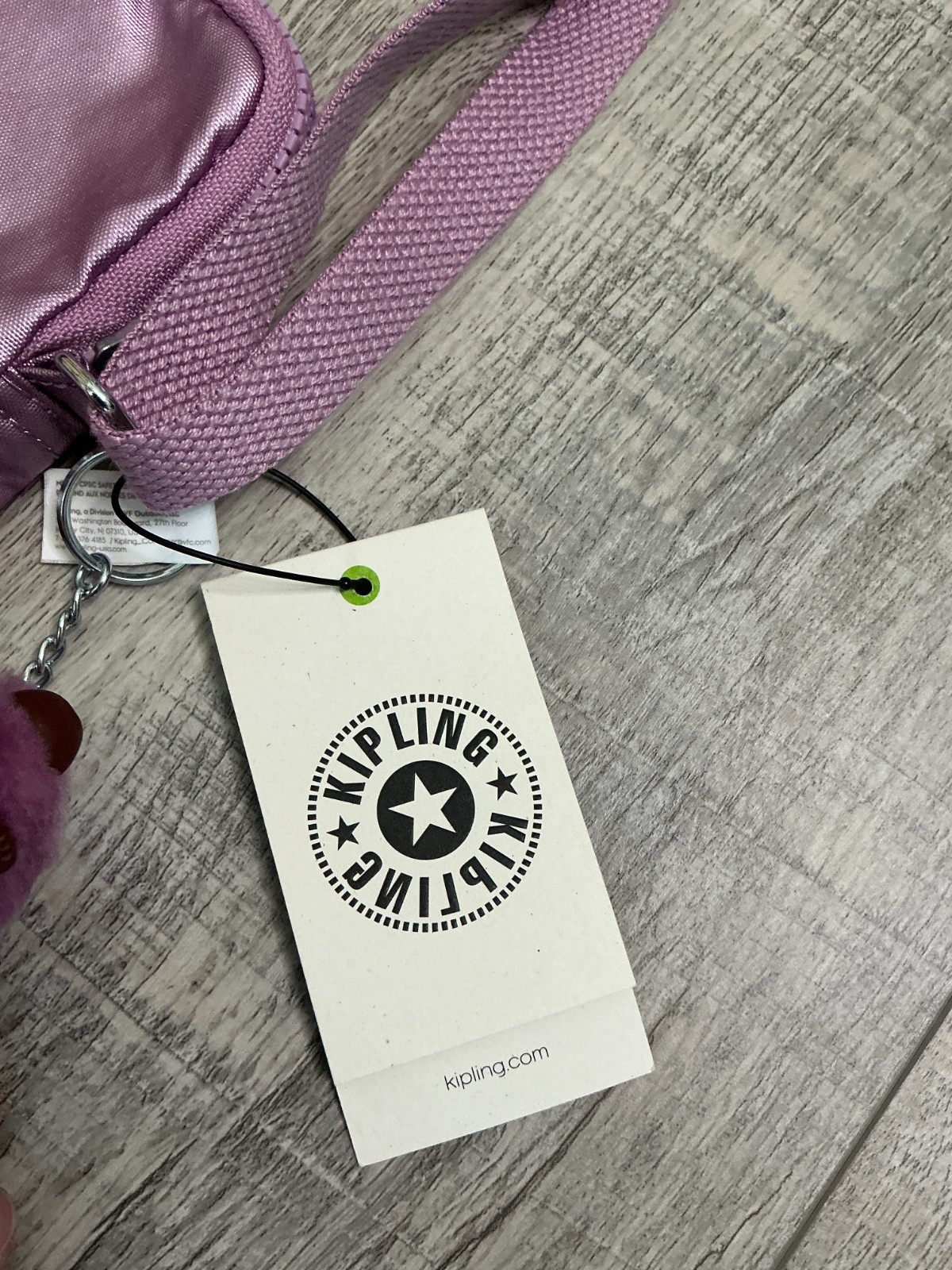 Kipling Metallic Berry Phone Crossbody Phone Bag Mini Sling NWT Monkey Charm
