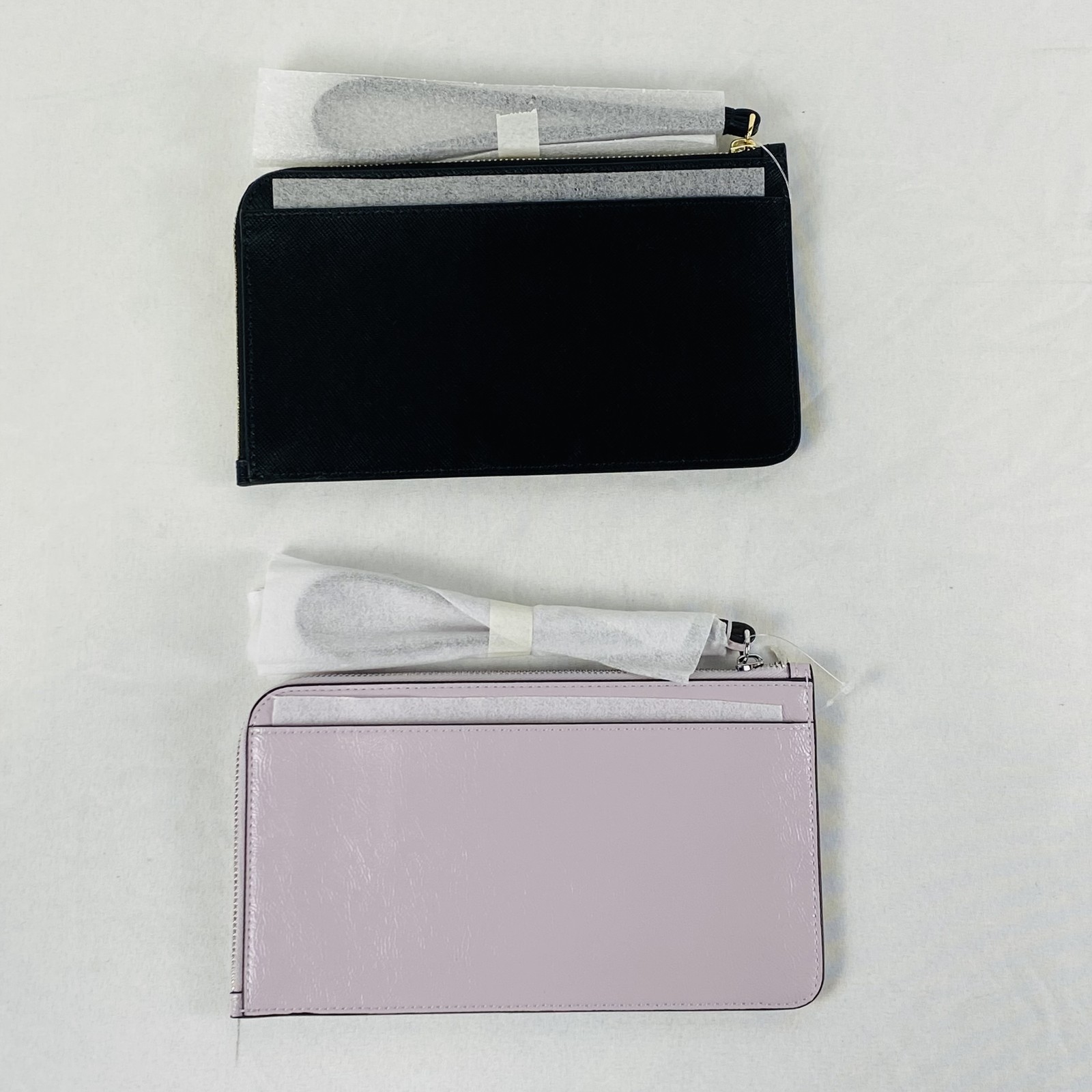 Kate Spade Lucy Leather Wristlet In Toasted, Meringue, Lilac & Black Lot of 4