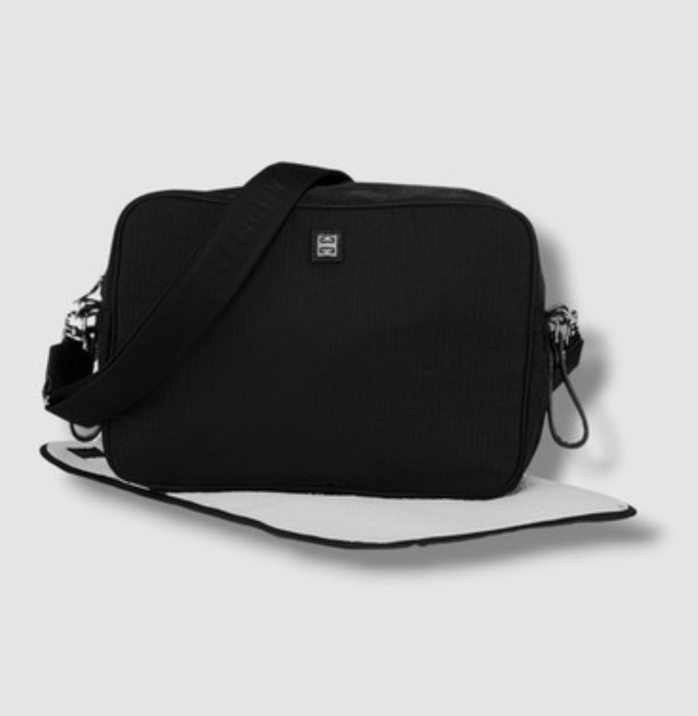 Givenchy Women Black Jacquard Logo Diaper Changing Pad Baby Travel Hand Bag
