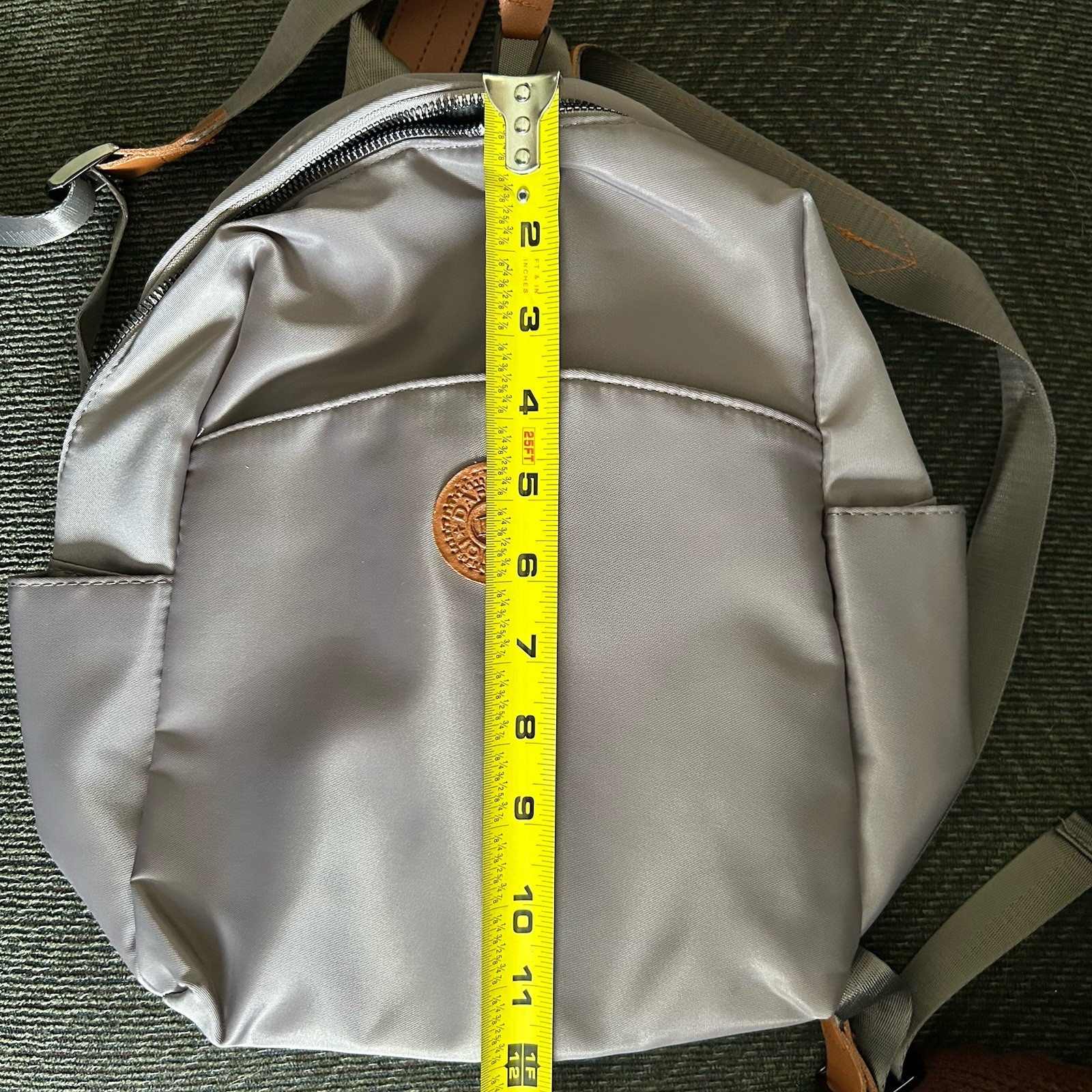 Manetta Dafuqi Backpack Tan Taupe Medium Water Resistant Preppy Minimalist NWT