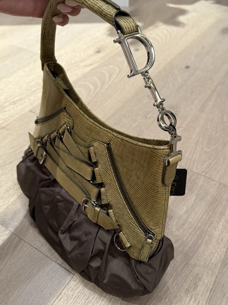 DIOR GALLIANO 2000’s Lizard Corset Hobo Bag