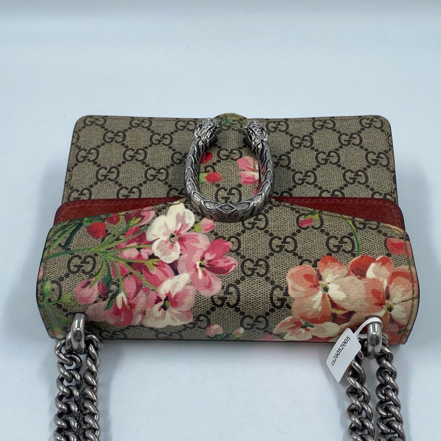 GUCCI Dionysus GG Blooms Shoulder Canvas Mini Beige Chain Strap Crossbody 052005