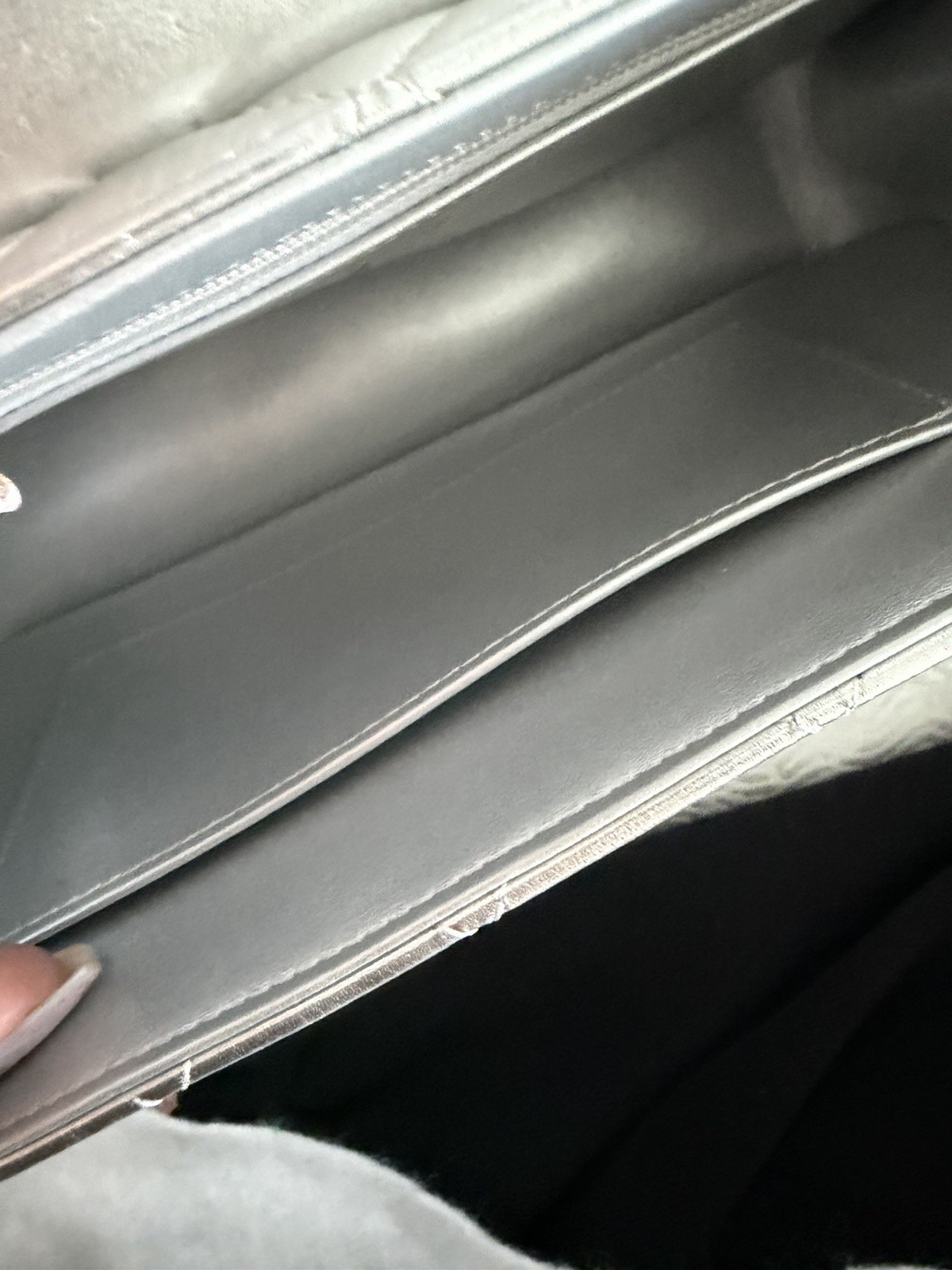 AUTHENTIC CHANEL 25p flap bag in silver