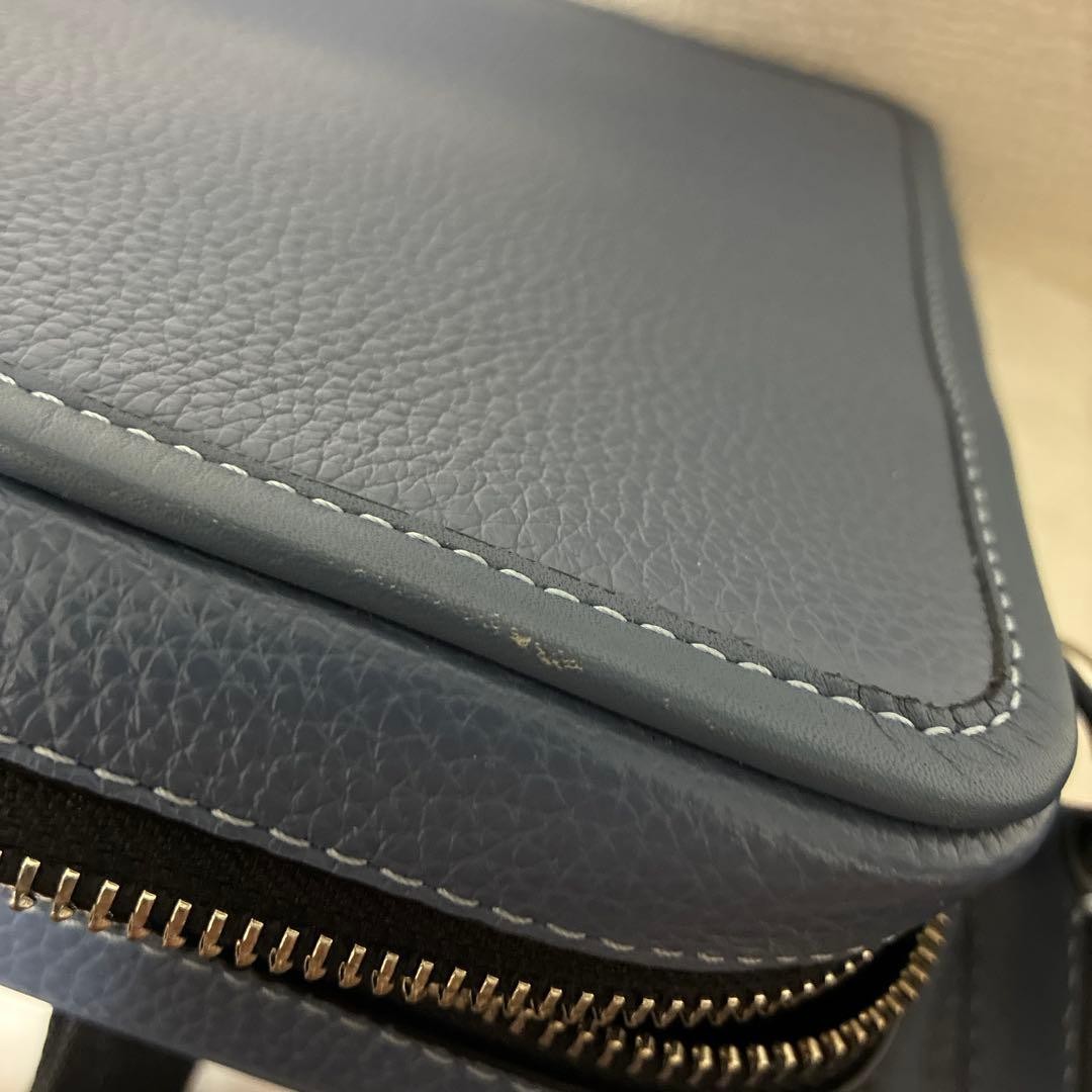 COACH shoulder bag blue leather