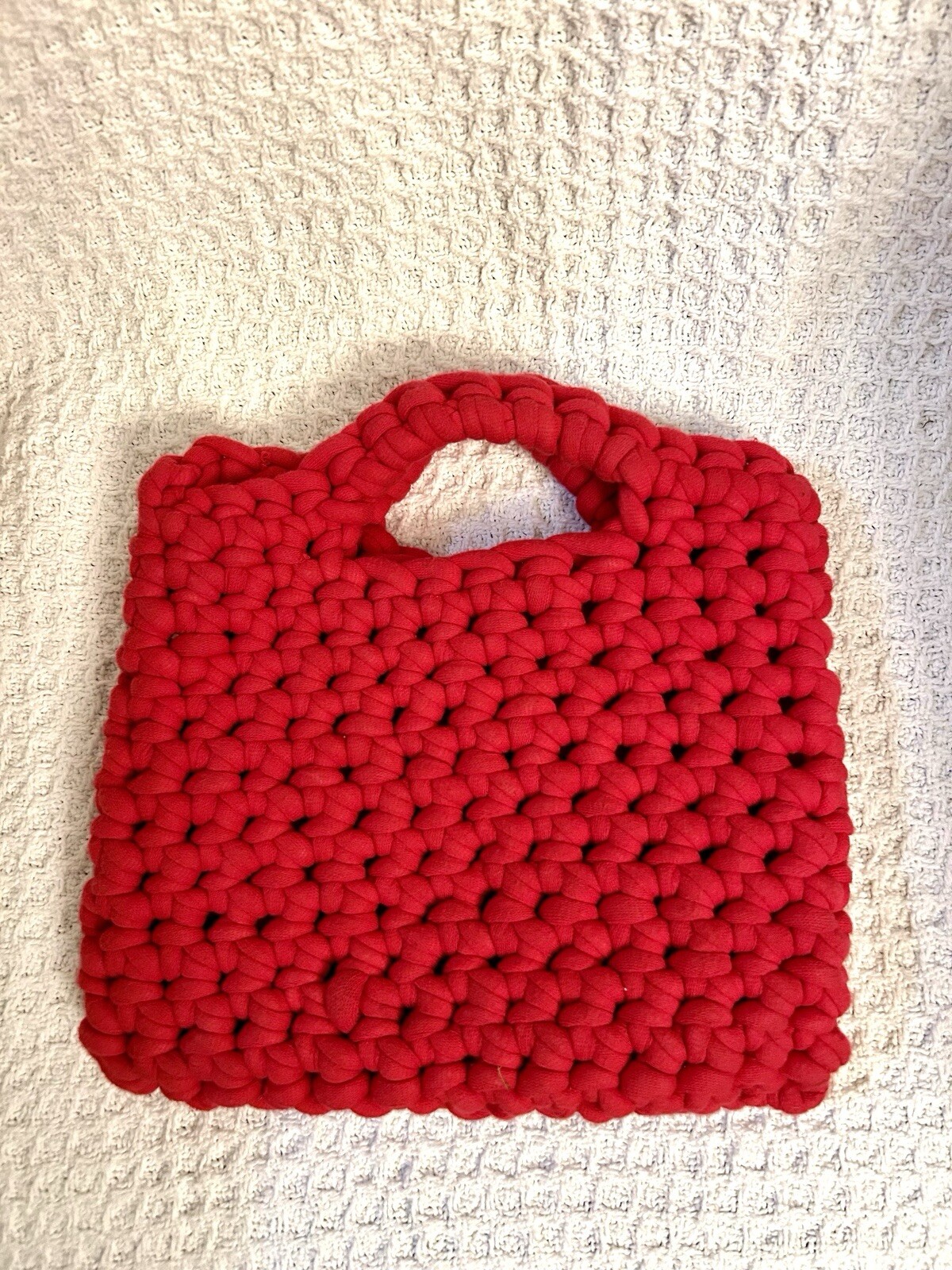 Christmas Crochet Cotton Fabric Yarn Purse Clutch Hand Made