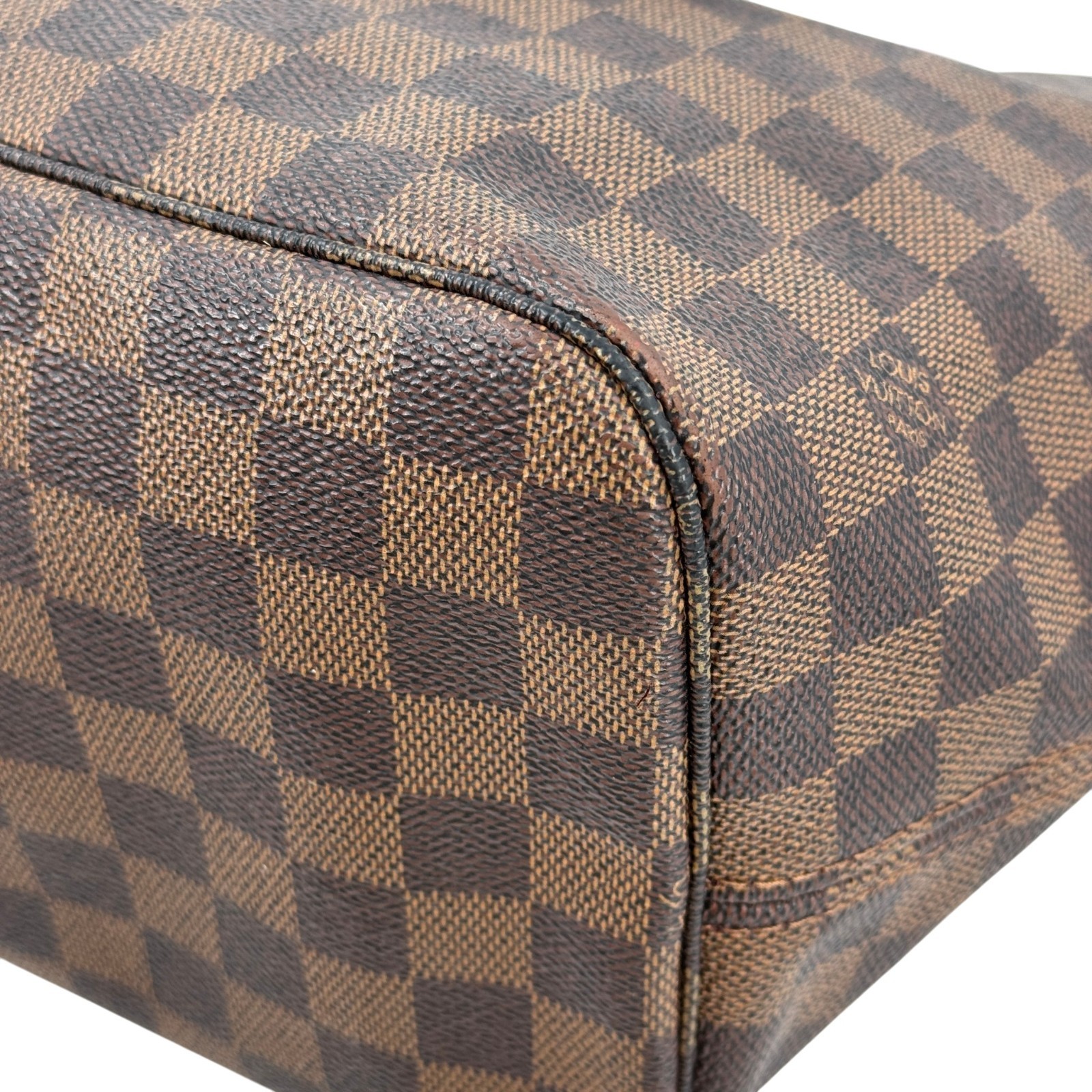 LOUIS VUITTON Neverfull MM Damier Ebene Brown Canvas Shoulder Tote Bag N51105