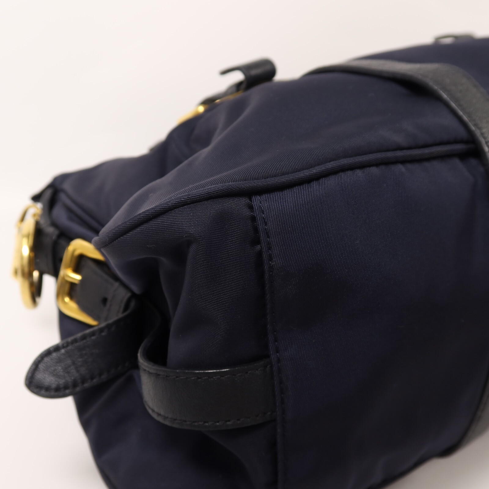 PRADA GHW 2 Way Shoulder Bag BN1903 Nylon Blue