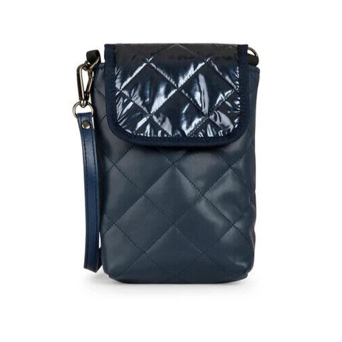 HAUTE SHORE RILEY SEA CROSSBODY FLAP PHONE BAG QUILTED LEATHER ADJUSTABLE STRAP