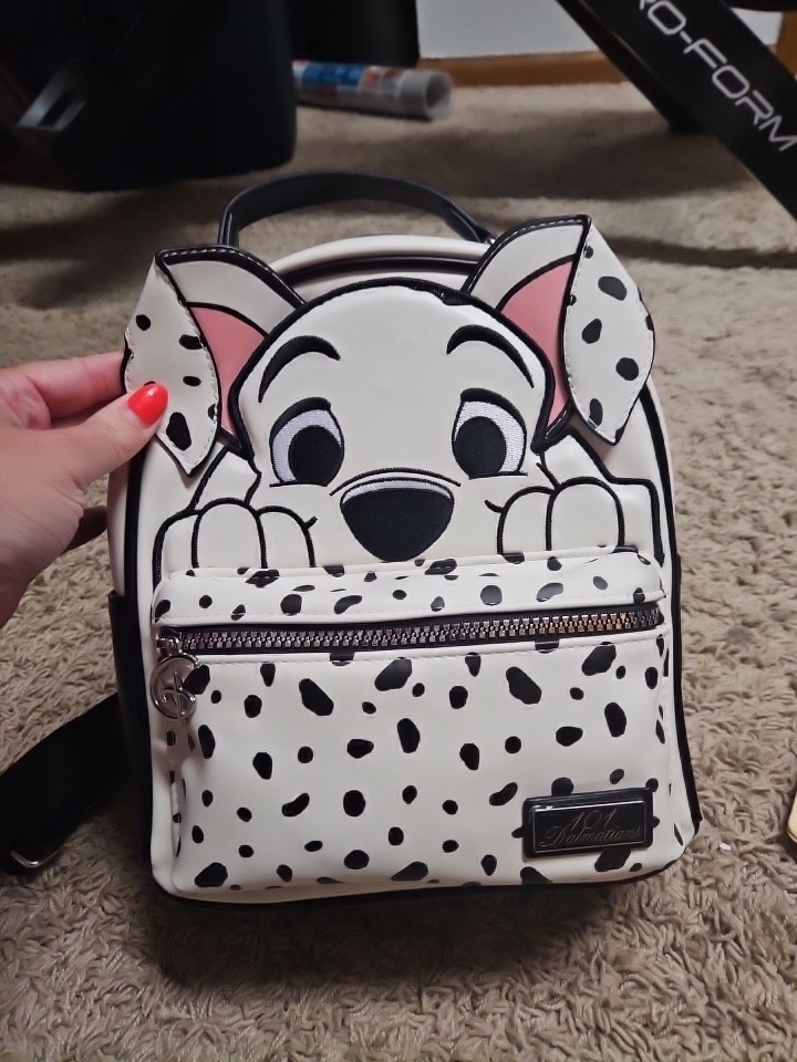 Disney 101 Dalmatians Black Dalmatian Face Backpack Brand New with Tags