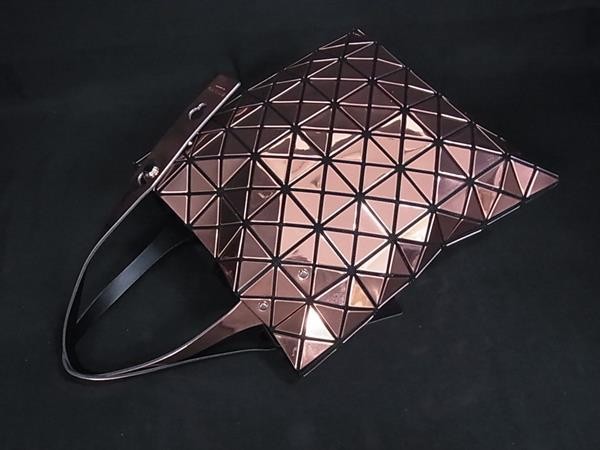 BAO BAO ISSEY MIYAKE Prism Platinum PVC Handbag Tote Pink Gold FN8606