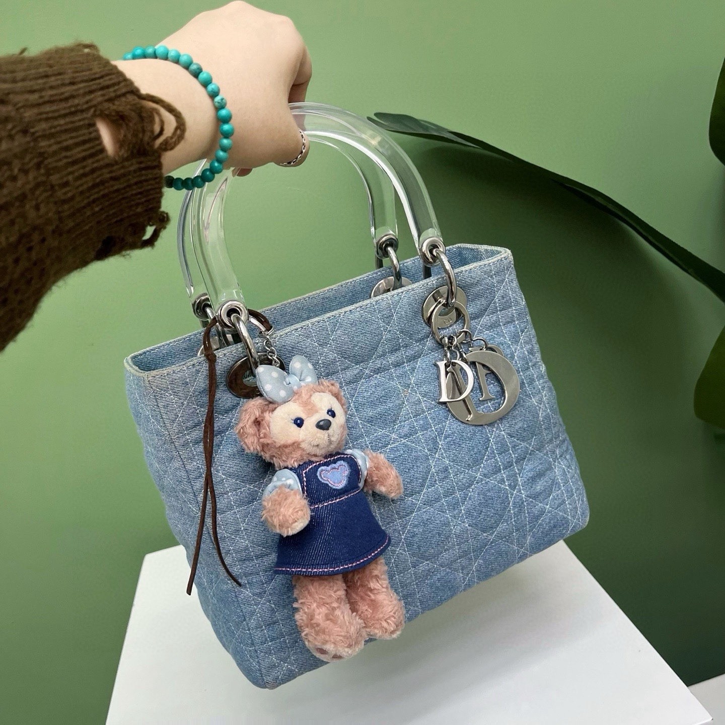 Dior Pre-Owned Authentic Lady Dior Top Handle 24*20*11cm Free Tracked Shipping