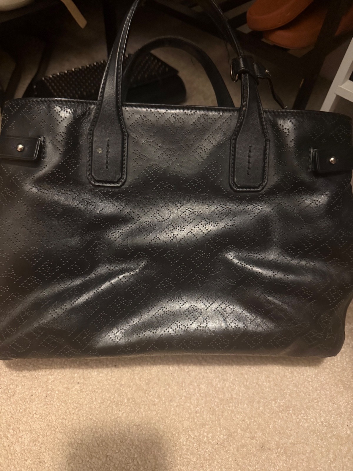 burberry banner handbag black