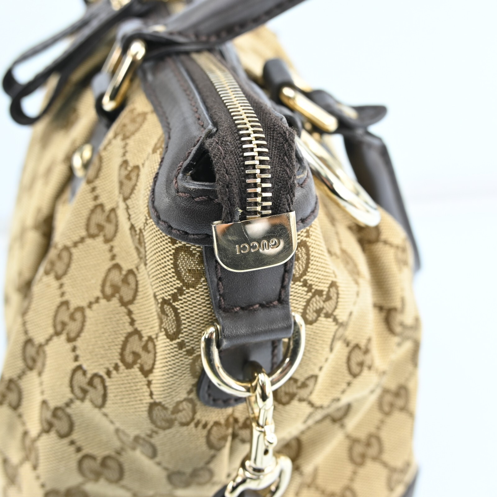 AUTH GUCCI Sukey 2Way Shoulder Tote Bag GG Canvas Leather 247902 P3776AC612
