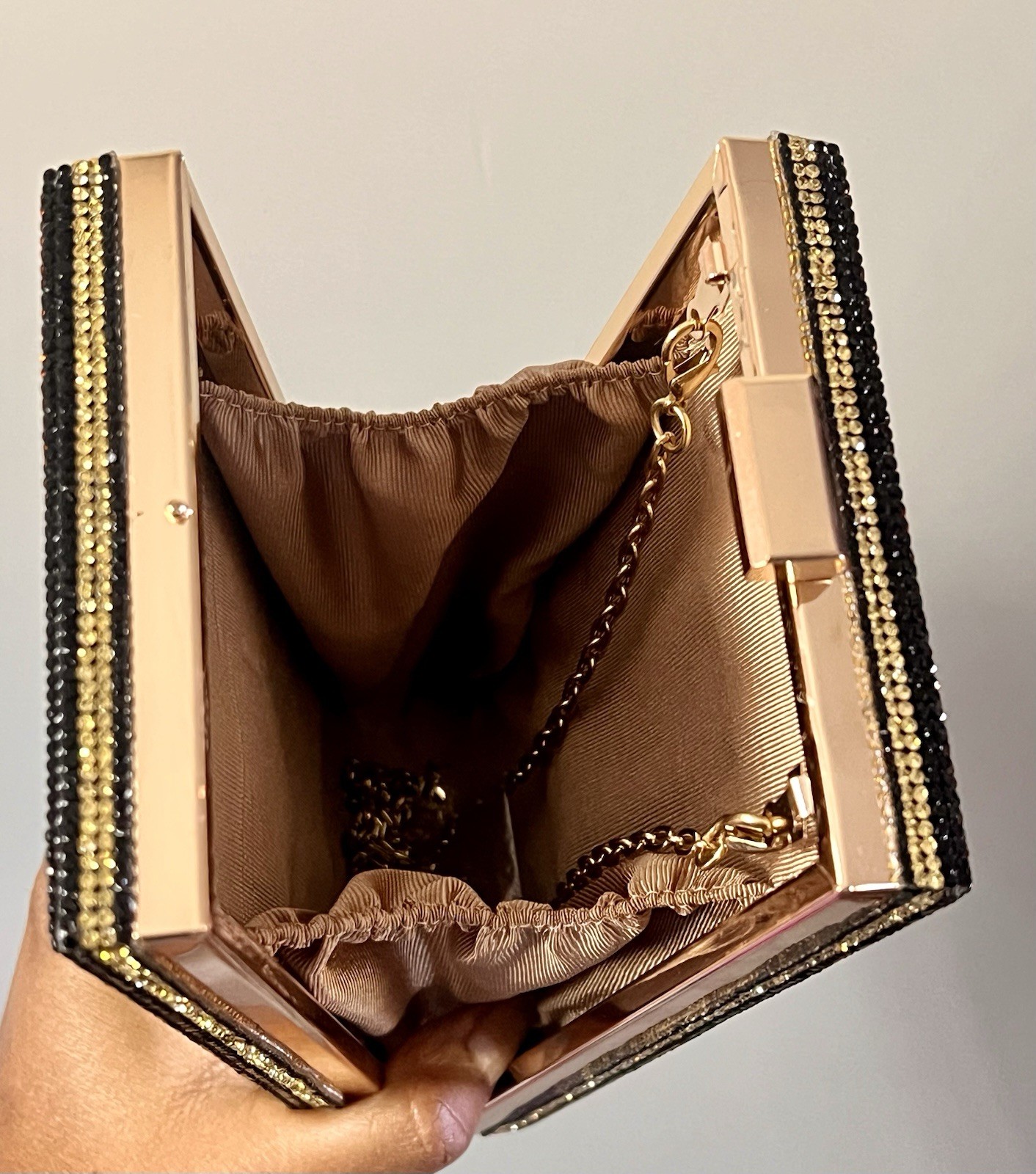Chocolate Money Rhinestone Bag