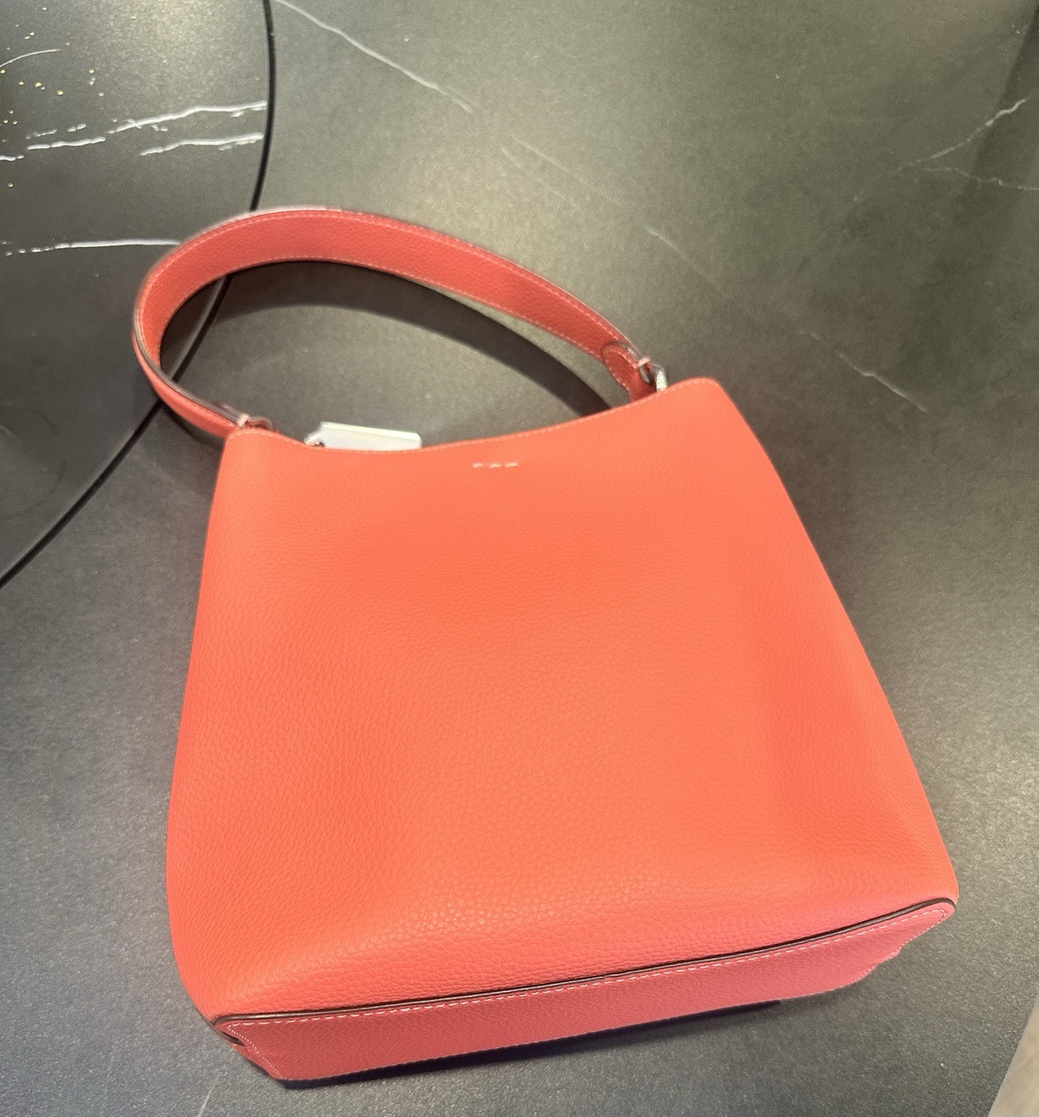 COACH Authentic 91122 Small Town Bucket Bag Pink Leather Shoulder Bag