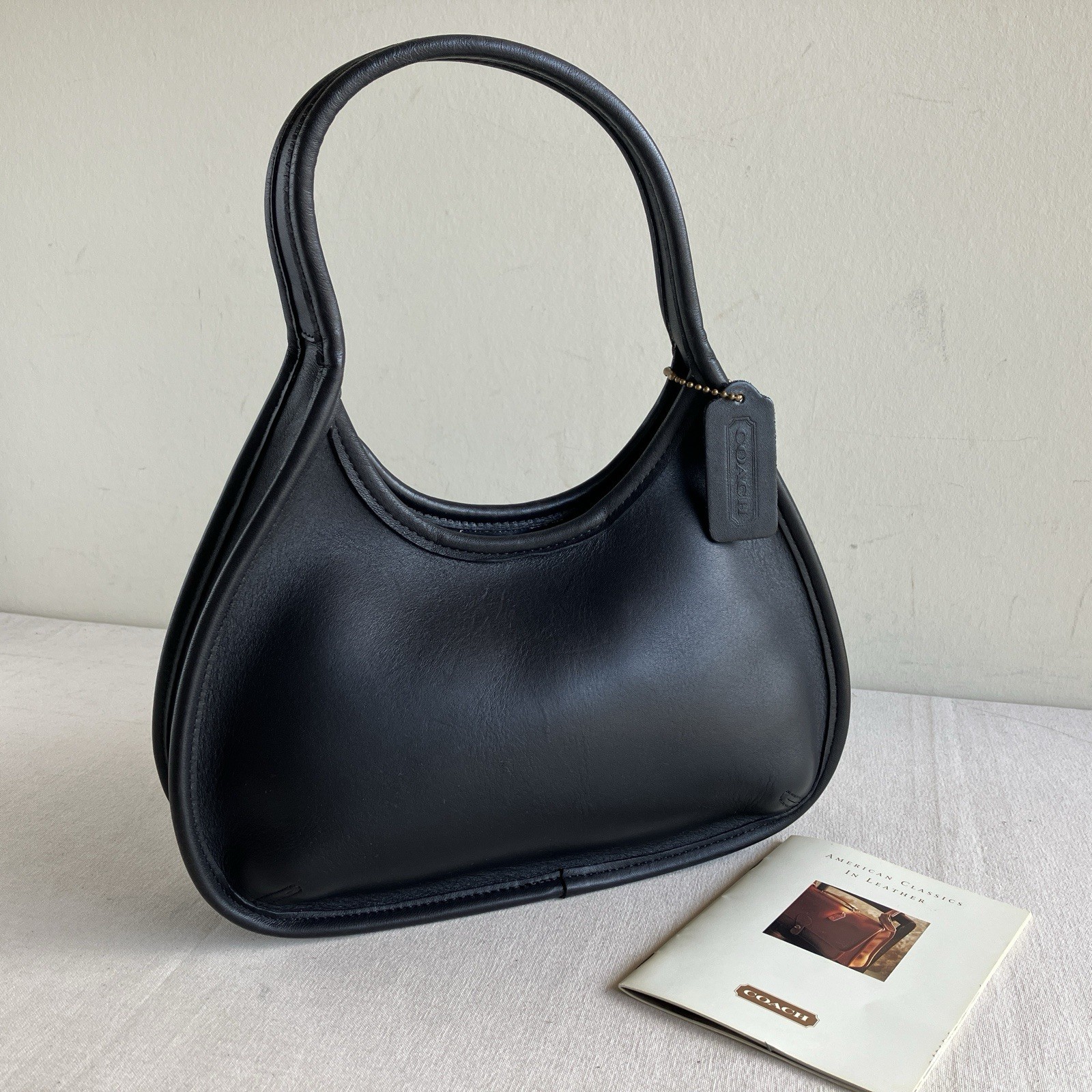 Vintage Coach Ergo Mini Satchel Hobo Bag 9027 Black Leather Shoulder Handbag