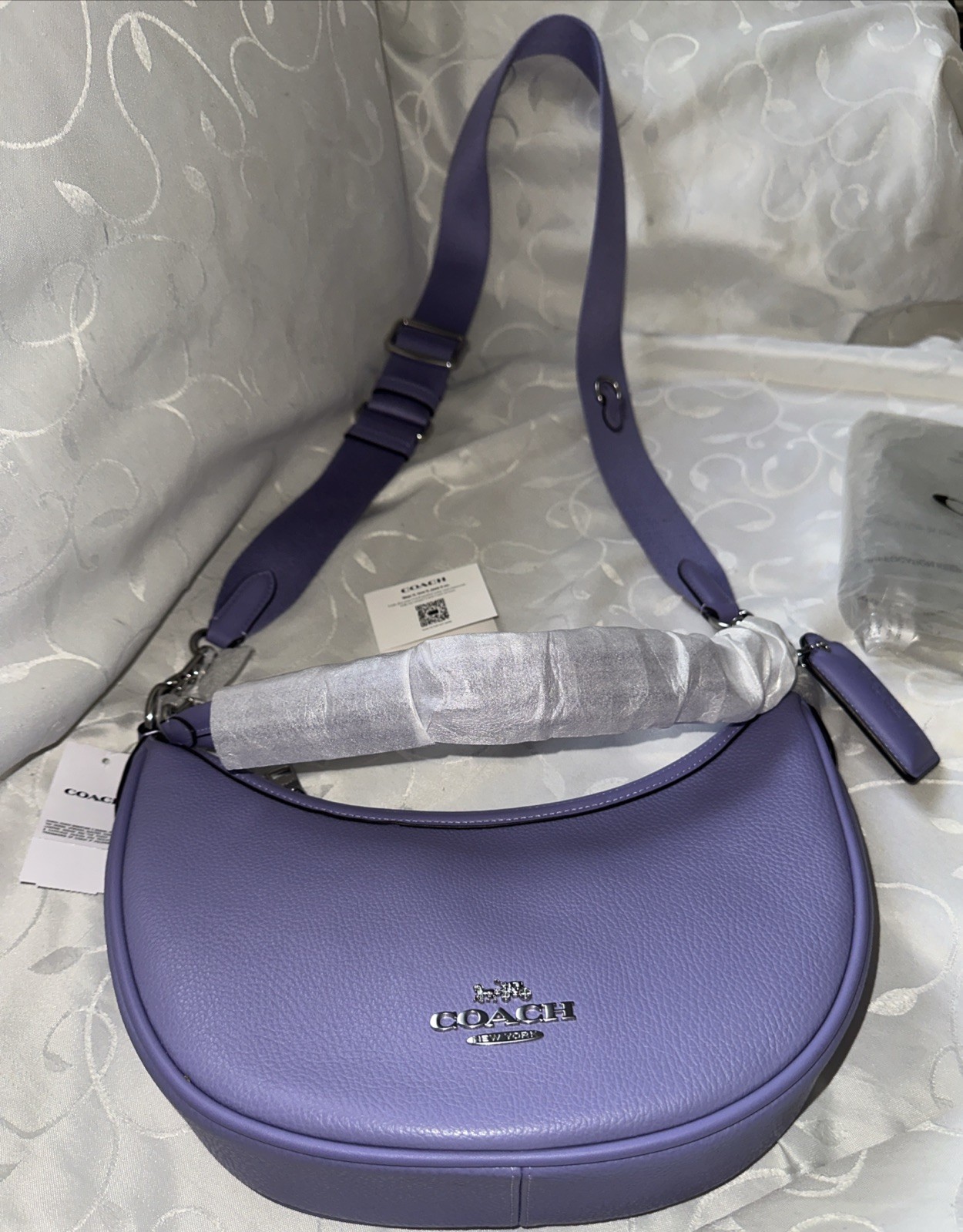 COACH ARIA SHOULDER/CROSSBODY BAG GENUINE LEATHER VIOLET BNWT