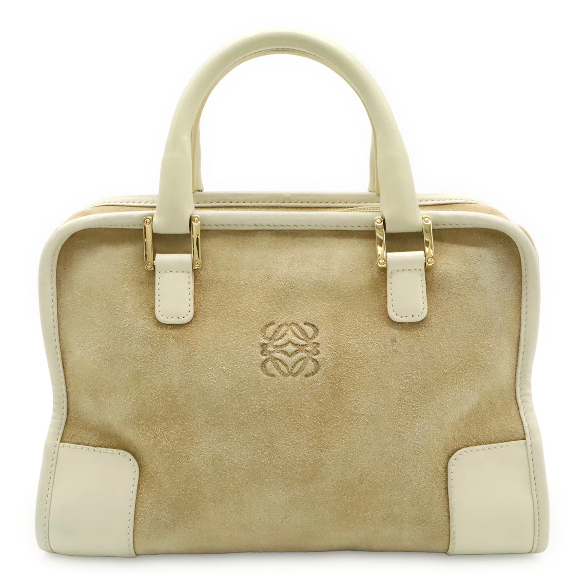Loewe Amazona 28 Anagram Mini Boston Bag Handbag Logo Leather Unisex #BLB1778