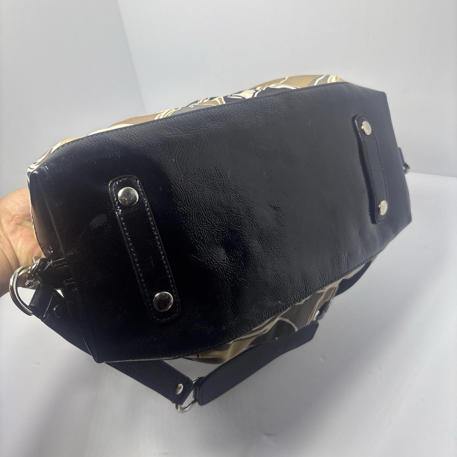 Coach Ashley Signature Satchel Tote Bag Patent LTHR Trim NoG1194-F17650