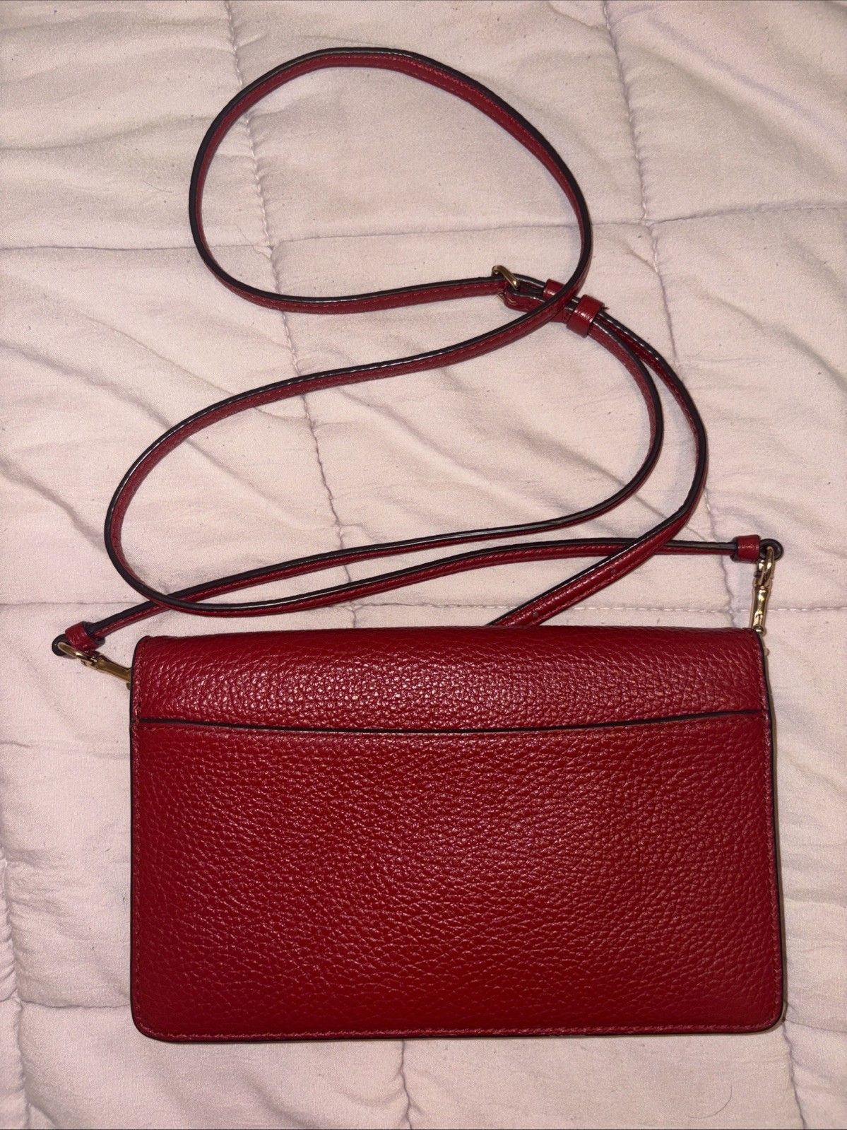 Red Coach Over The Shoulder Purse