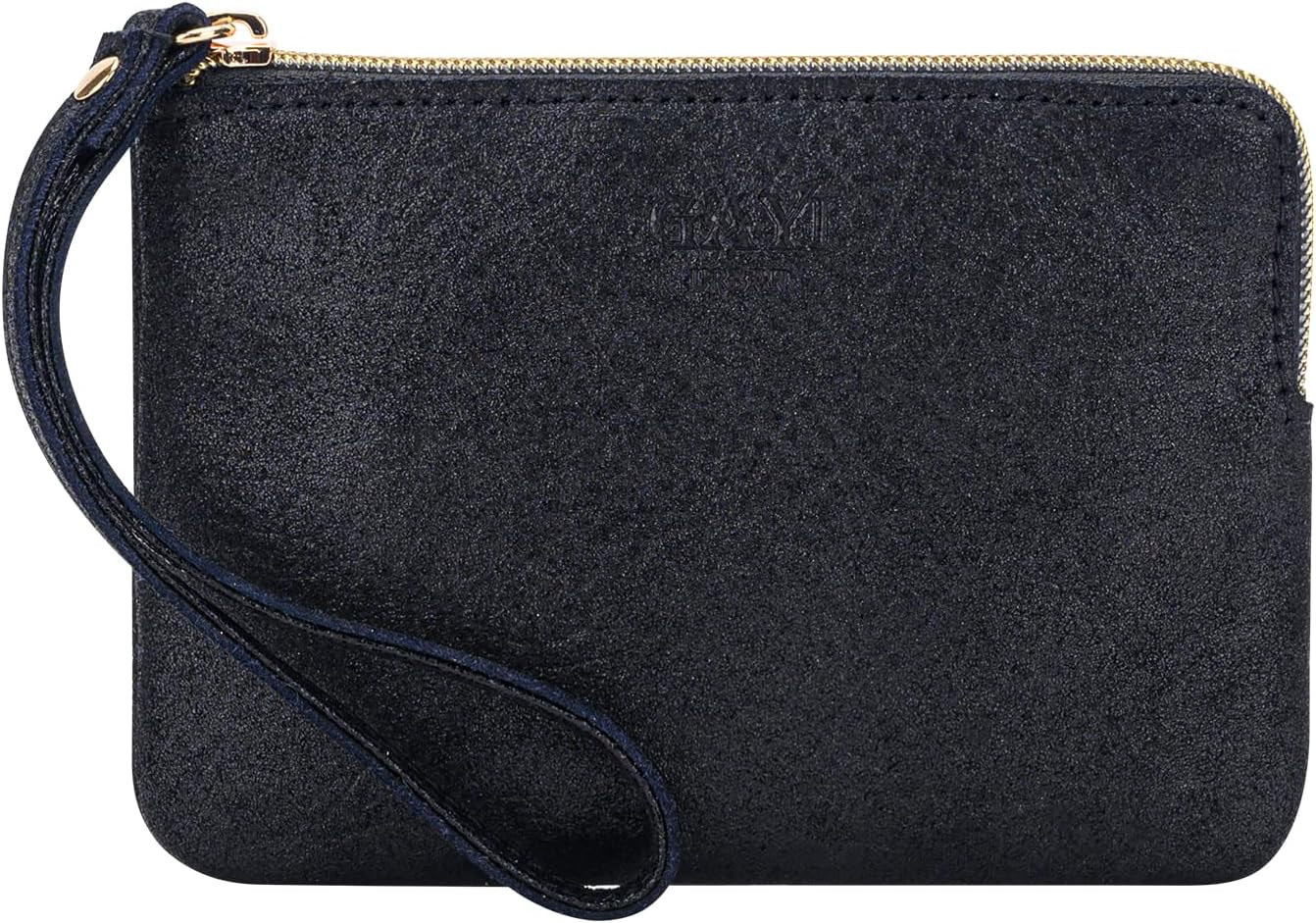 Genuine Leather 4.5 x 6.5 Wristlet Purse for Women, Evening Wristlet Pouch Clutc