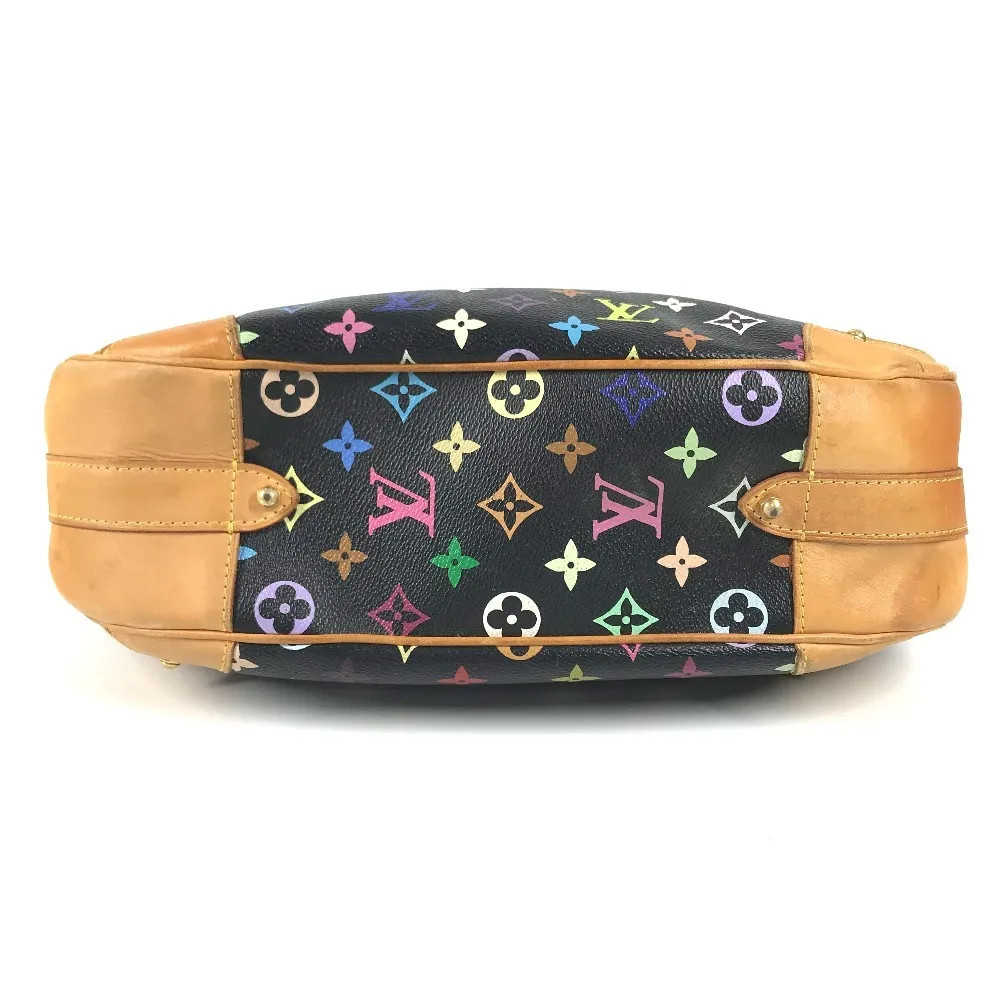 LOUIS VUITTON Monogram Multicolor Greta Shoulder Bag Noir Black M40196 Authentic