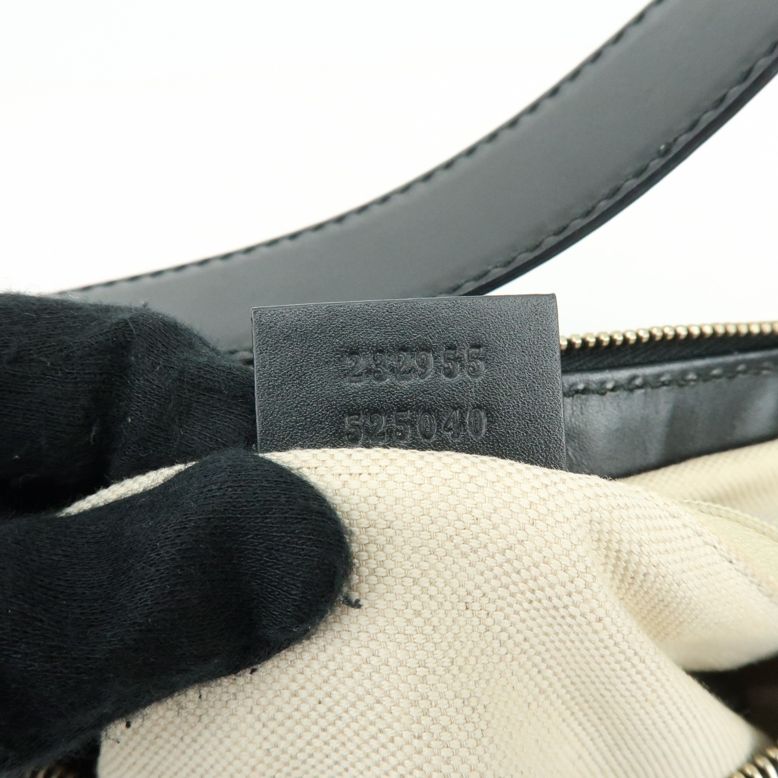 GUCCI Sukey GG Canvas Leather Shoulder Bag Black 232955 Authentic Used F/S