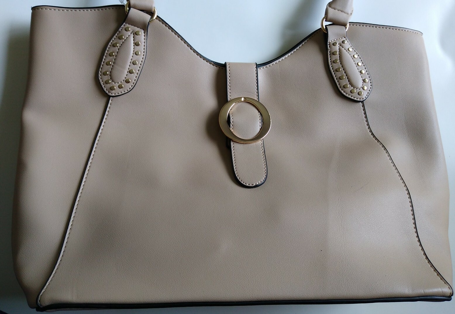 Women’s Blended Leather Tote Handbag Shoulder Bag Large Messenger Bag With Tag