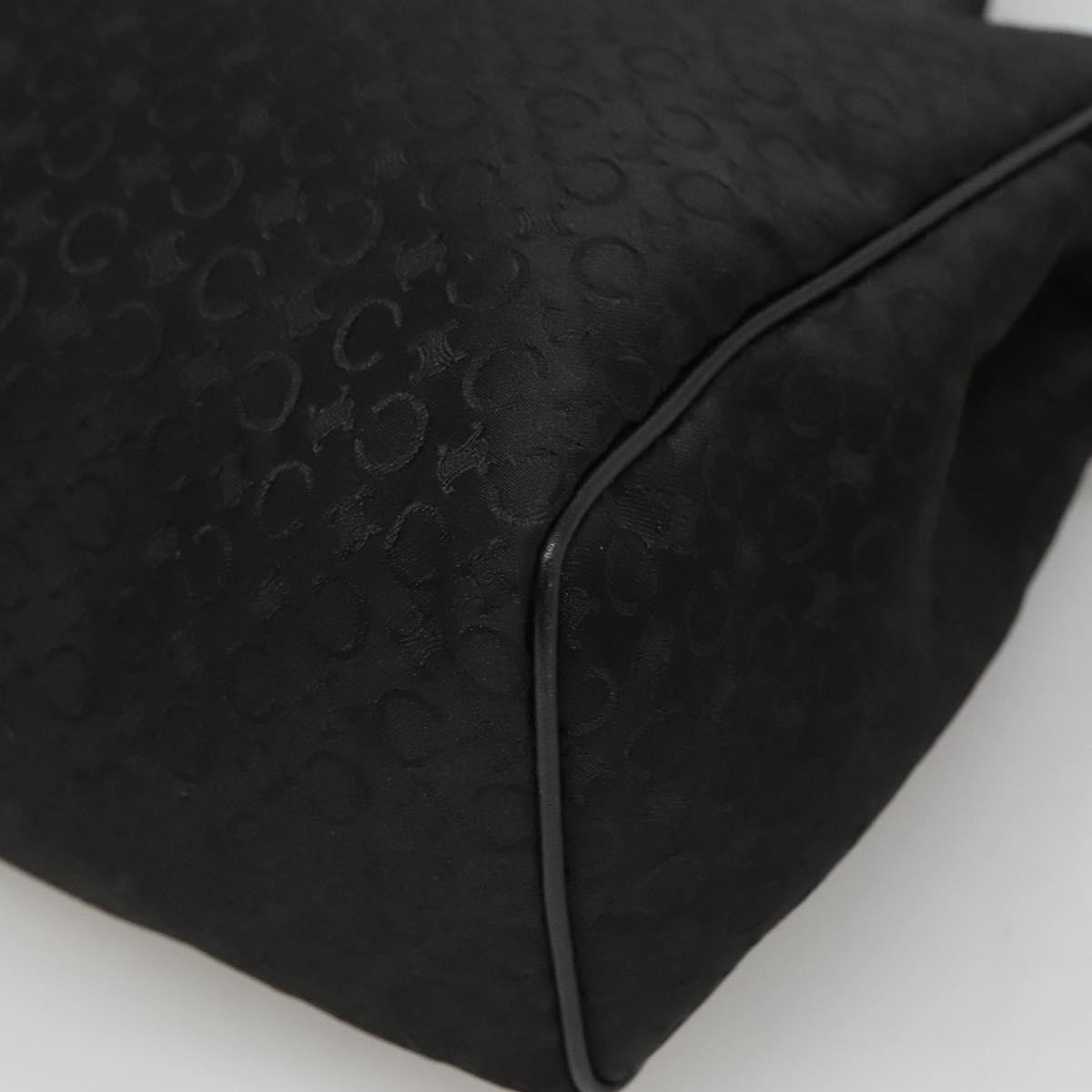 CELINE C Macadam Canvas Hand Bag Black Auth ep7965