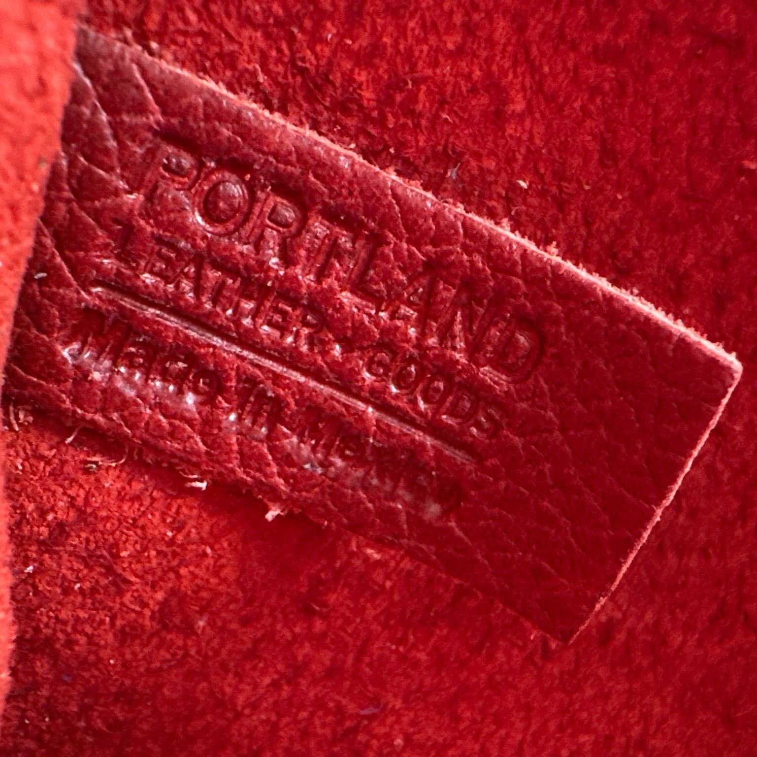 Portland Leather Goods Chili Red Pebbled Koala Crossbody Bag Handcrafted Genuine