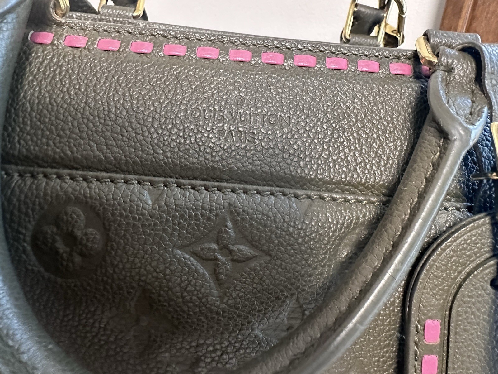 LOUIS VUITTON Empreinte Vosges MM with top handle and shoulder strap