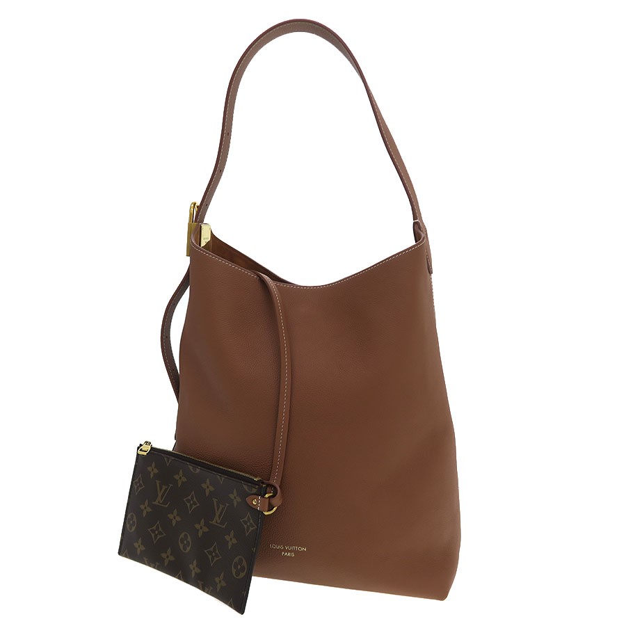 Louis Vuitton MM MM M24974 Calfskin Brown Shoulder Bag #SAB16875