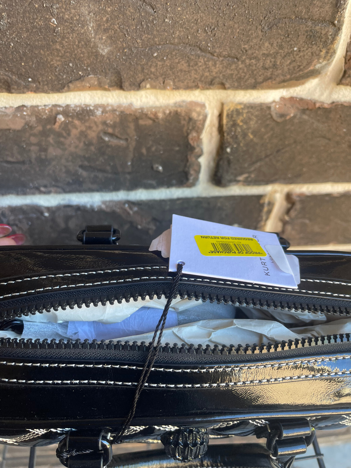 NWT $285 Kurt Geiger London Kensington Drench Small Duffle Satchel Bag Black