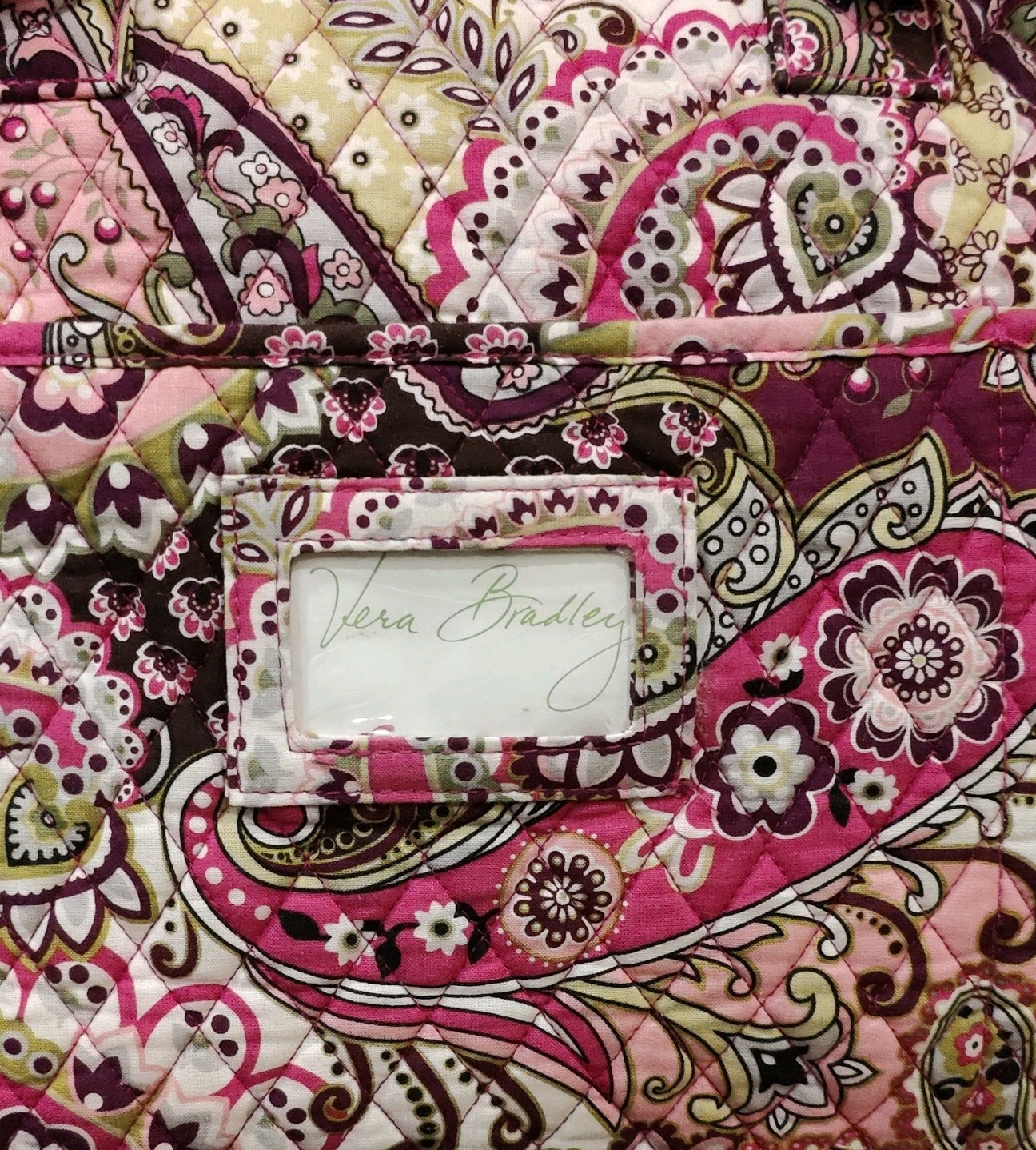 Vera Bradley Very Berry Paisley Weekender Duffle Bag w/ Strap & Luggage Sleeve