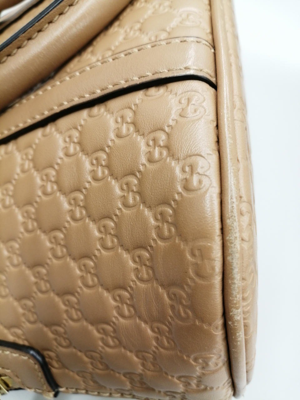 GUCCI GG Micro Guccissima Handbag Shoulder 2way Bag Leather Brown women