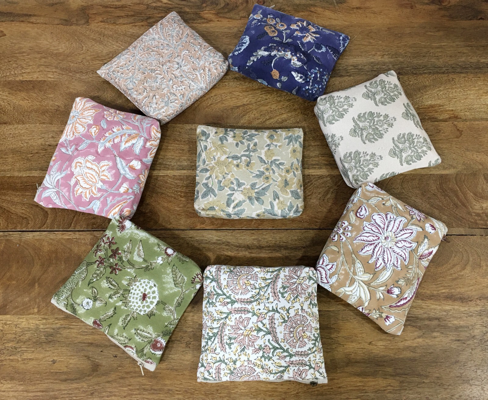10 pc Wholesale Lot Cotton Bags Bulk Sale Zippered Dari POUCHES